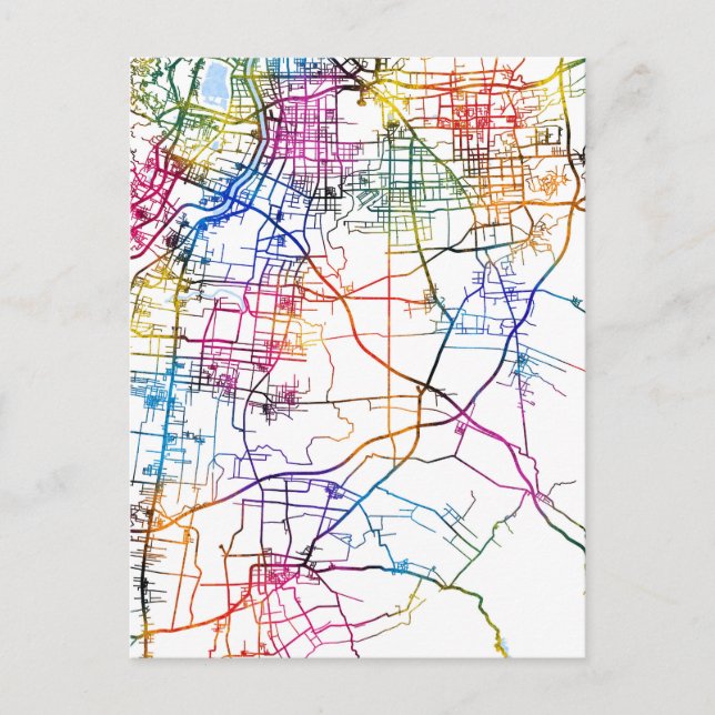 Postal Mapa de la ciudad de Jinzhong China (Anverso)