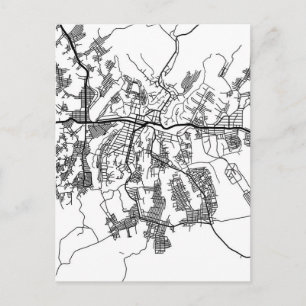 Postal Mapa de la ciudad de Kananga República Democrática