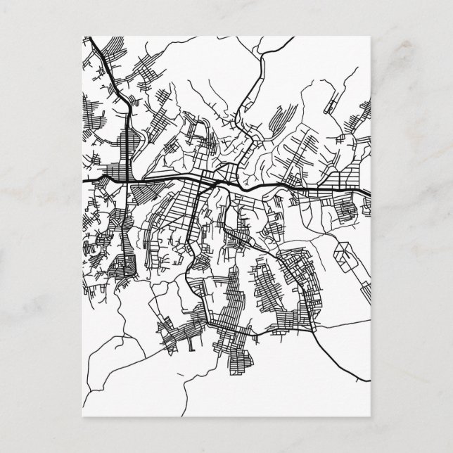 Postal Mapa de la ciudad de Kananga República Democrática (Anverso)