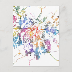 Postal Mapa de la ciudad de Kananga República Democrática