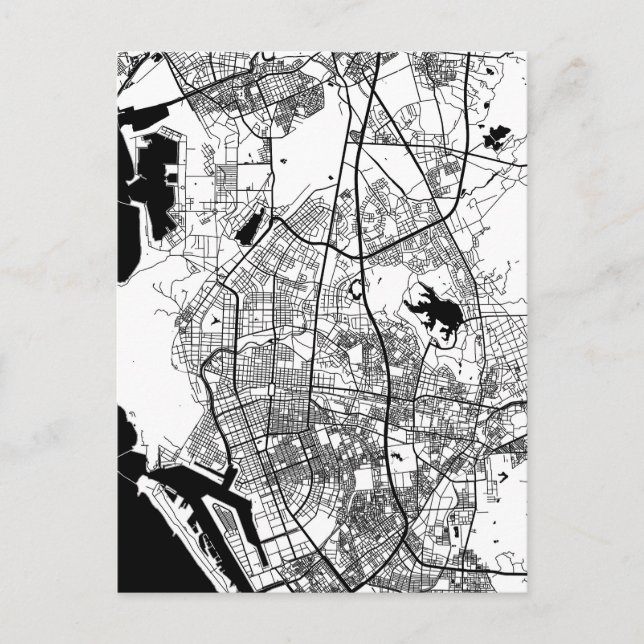 Postal Mapa de la ciudad de Kaohsiung Taiwán (Anverso)