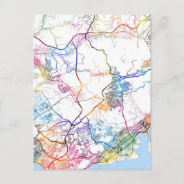 Postal Mapa de la ciudad de Kobe