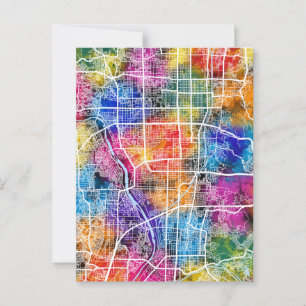 Postal Mapa de la ciudad de Kyoto en Japón