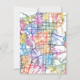 Postal Mapa de la ciudad de Kyoto en Japón