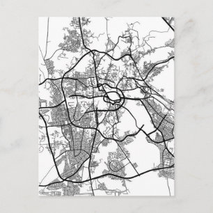 Postal Mapa de la ciudad de La Meca Arabia Saudita