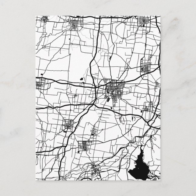 Postal Mapa de la ciudad de Liaocheng China (Anverso)