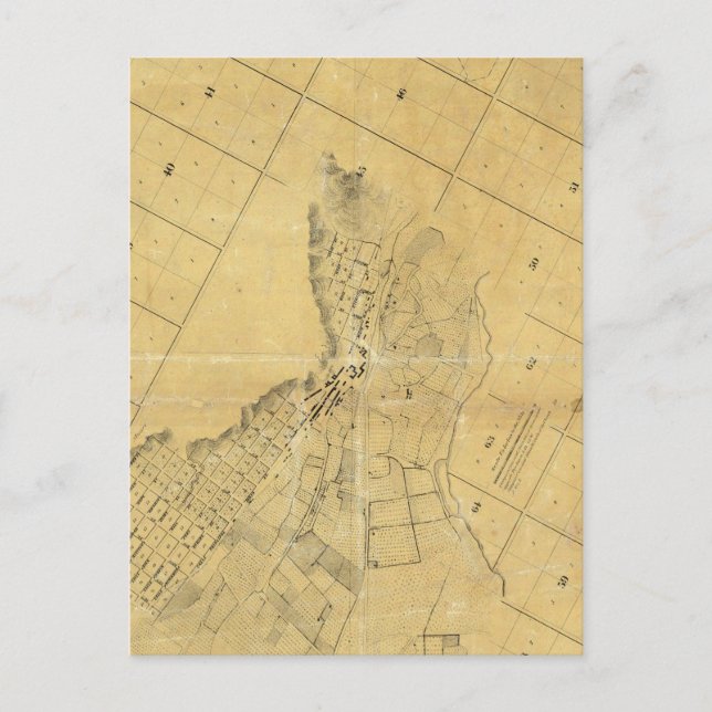 Postal Mapa De La Ciudad De Los Ángeles (Anverso)