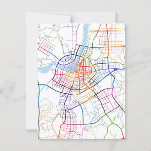Postal Mapa de la ciudad de Lu'An en China