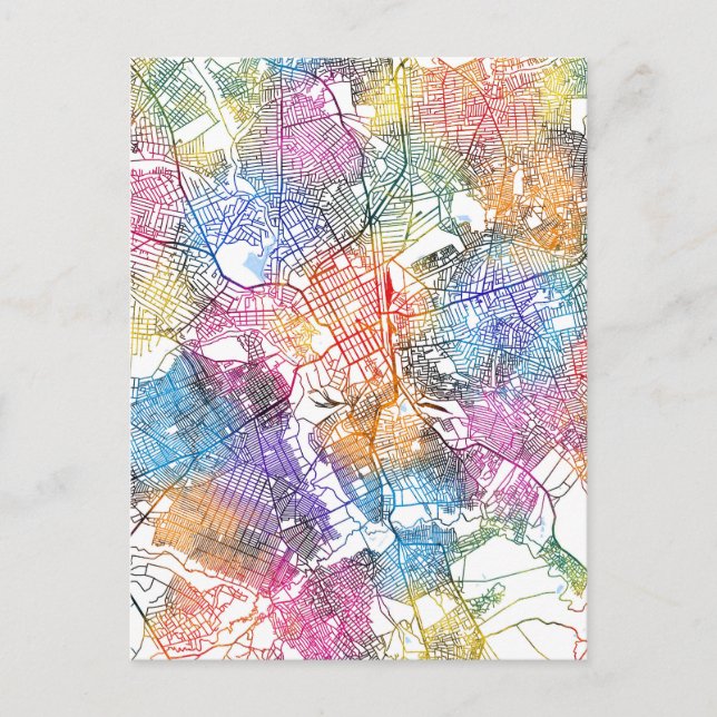 Postal Mapa de la ciudad de Lubumbashi DR Congo (Anverso)