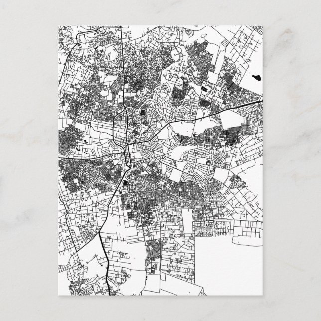 Postal Mapa de la ciudad de Lusaka Zambia (Anverso)