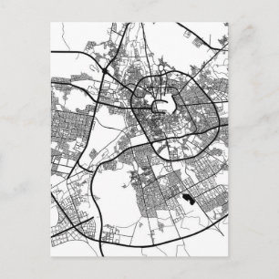 Postal Mapa de la ciudad de Madinah Arabia Saudita