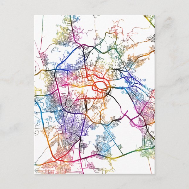 Postal Mapa de la ciudad de Makkah en Arabia Saudita (Anverso)