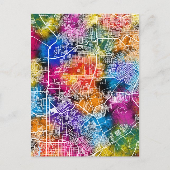 Postal Mapa de la ciudad de Manaus (Anverso)