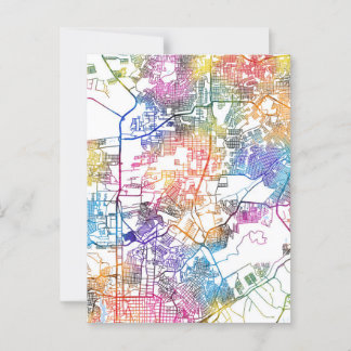 Postal Mapa de la ciudad de Manaus