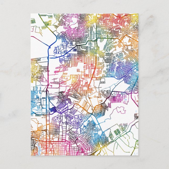 Postal Mapa de la ciudad de Manaus (Anverso)