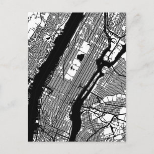 Postal Mapa de la ciudad de Manhattan EE. UU.