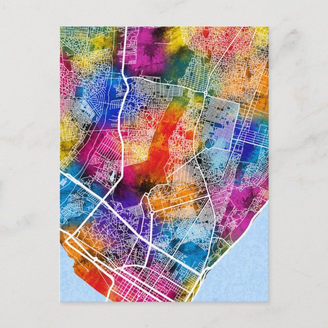 Postal Mapa de la ciudad de Maputo (Anverso)