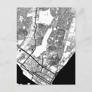 Postal Mapa de la ciudad de Maputo Mozambique