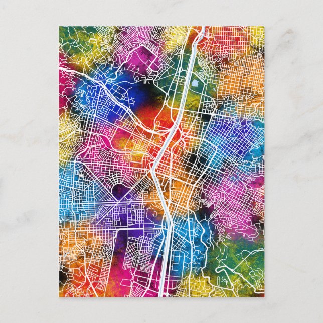 Postal Mapa de la ciudad de Medellín (Anverso)