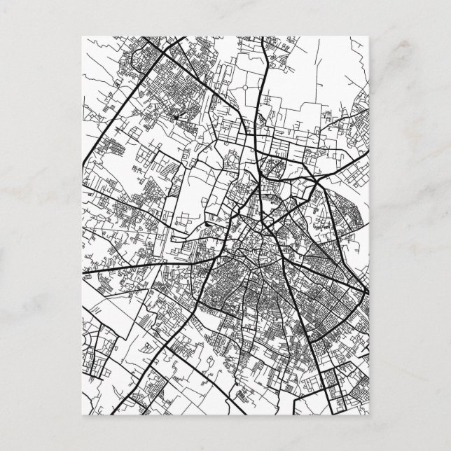 Postal Mapa de la ciudad de Meerut Uttar Pradesh (Anverso)