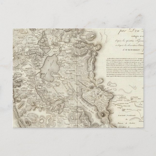 Postal Mapa de la ciudad de México (Anverso)