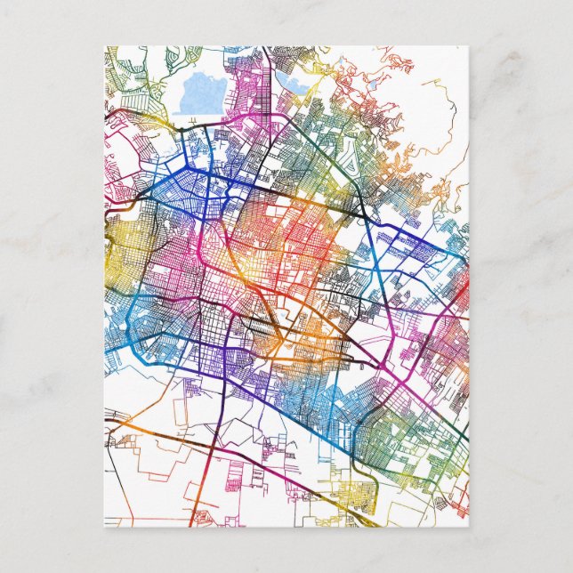 Postal Mapa de la Ciudad de México (Anverso)
