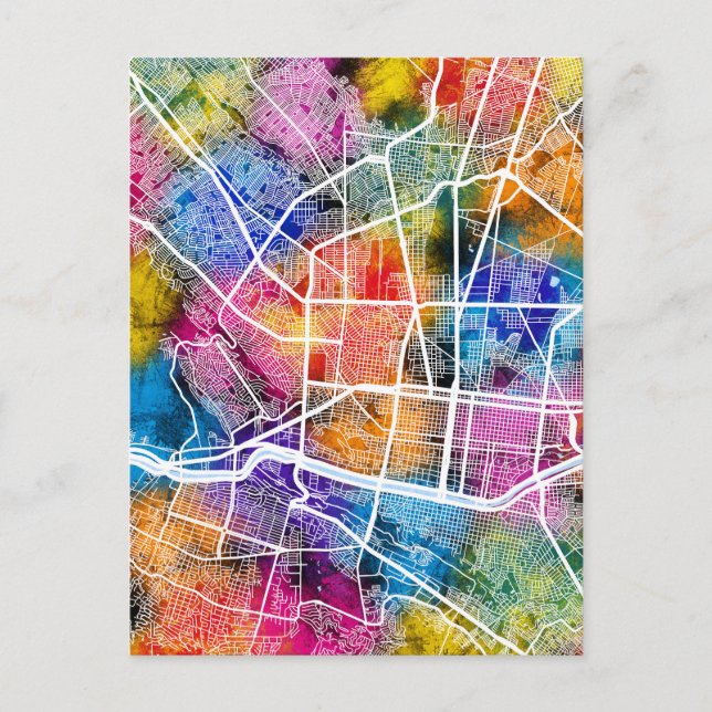 Postal Mapa de la Ciudad de México en Monterrey (Anverso)