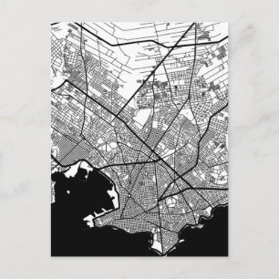 Postal Mapa de la ciudad de Montevideo Uruguay