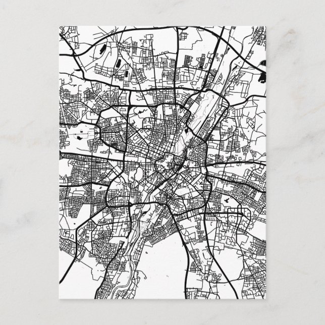 Postal Mapa de la ciudad de Múnich Alemania (Anverso)
