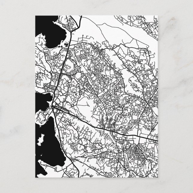 Postal Mapa de la ciudad de Mwanza Tanzania (Anverso)