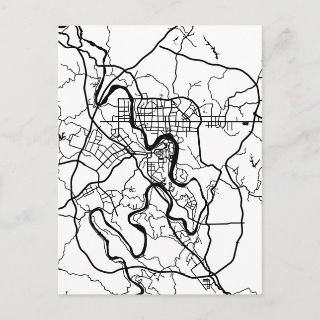 Postal Mapa de la ciudad de Neijiang China (Anverso)