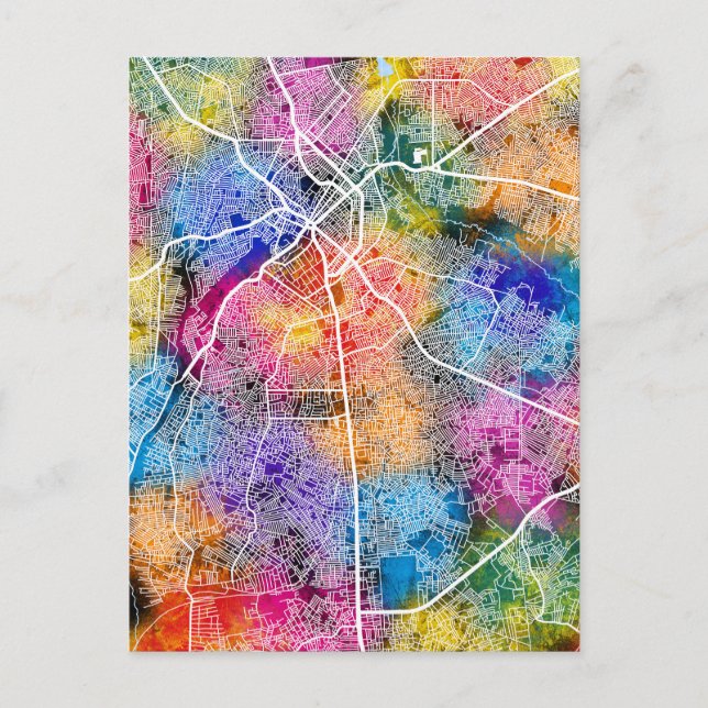 Postal Mapa de la ciudad de Nigeria (Anverso)