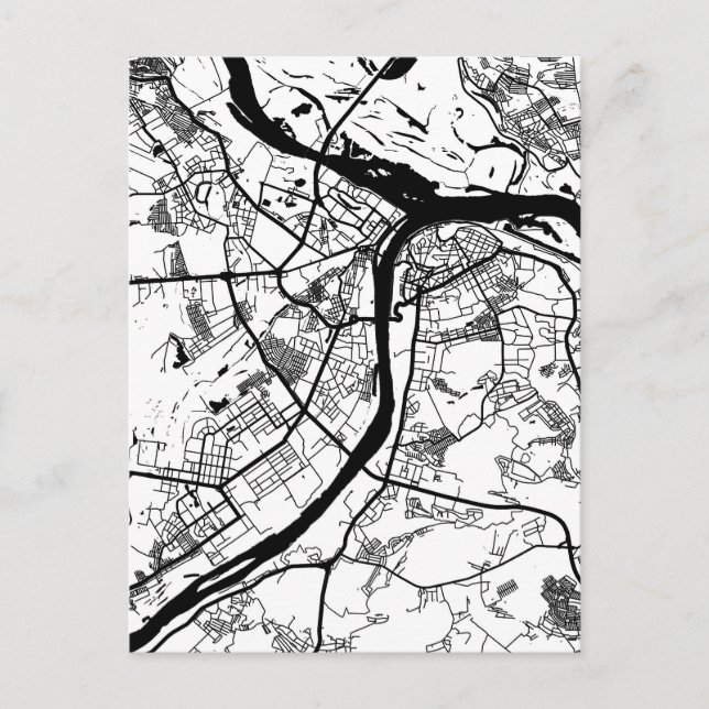 Postal Mapa de la ciudad de Nizhny Novgorod Rusia (Anverso)