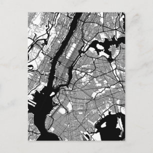 Postal Mapa de la ciudad de Nueva York Nueva York