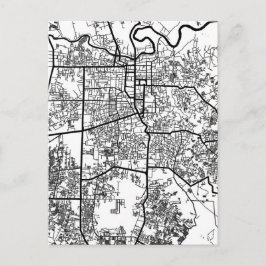 Postal Mapa de la ciudad de Pekanbaru Indonesia