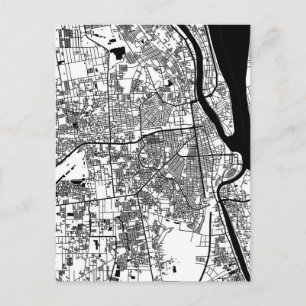 Postal Mapa de la ciudad de Phnom Penh Camboya
