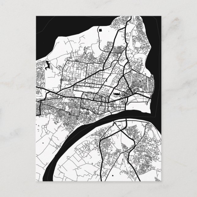 Postal Mapa de la ciudad de Prayagraj Uttar Pradesh (Anverso)