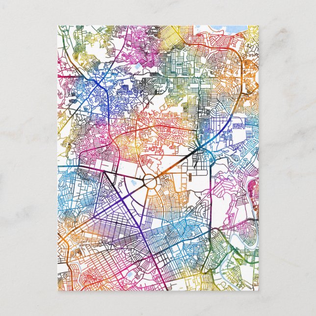 Postal Mapa de la ciudad de Quezon en Filipinas (Anverso)