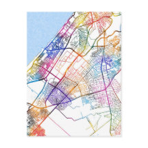 Mapa de la ciudad de Rabat en Marruecos