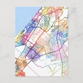 Postal Mapa de la ciudad de Rabat en Marruecos