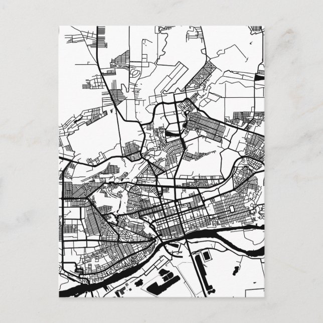 Postal Mapa de la ciudad de Rostov del Don Rusia (Anverso)