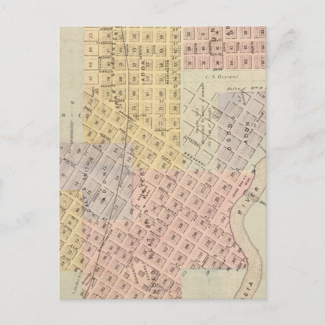 Postal Mapa de la ciudad de San Pedro, Minnesota (Anverso)