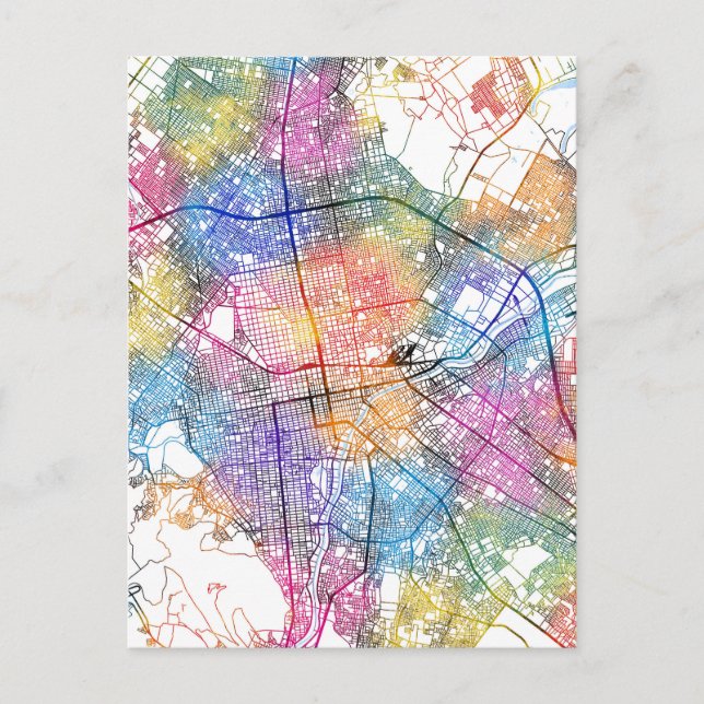 Postal Mapa de la ciudad de Sapporo (Anverso)