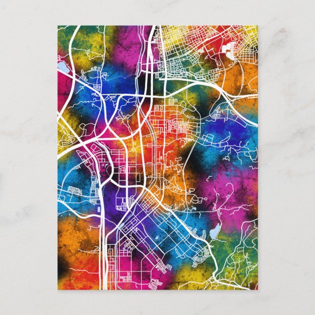 Postal Mapa de la ciudad de Seongnam-si (Anverso)