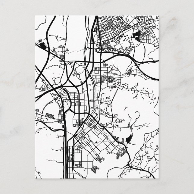 Postal Mapa de la ciudad de Seongnam-si Corea del Sur (Anverso)