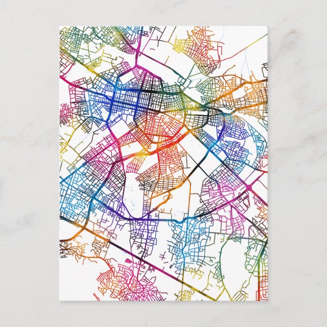 Postal Mapa de la ciudad de Sofía Bulgaria (Anverso)