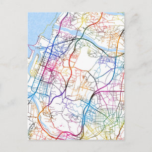 Postal Mapa de la ciudad de Taichung Taiwán