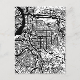 Postal Mapa de la ciudad de Taipei Taiwán