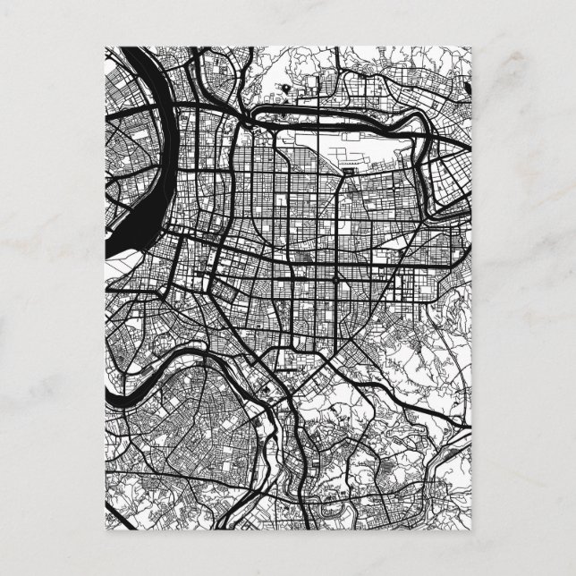 Postal Mapa de la ciudad de Taipei Taiwán (Anverso)