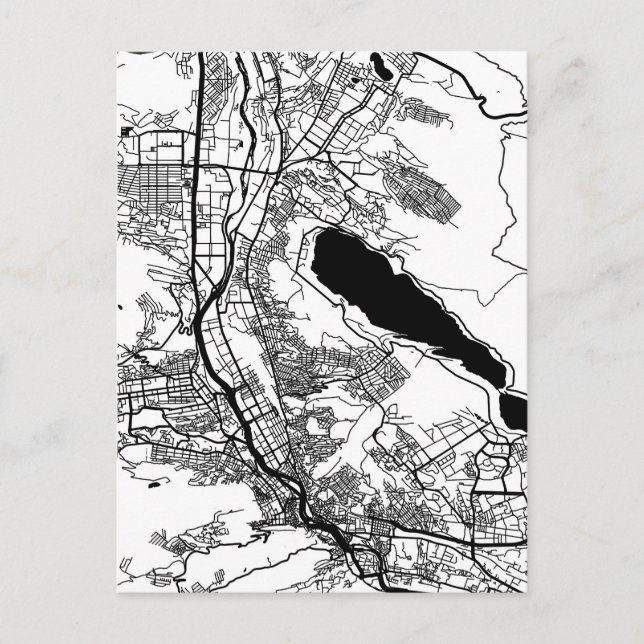 Postal Mapa de la ciudad de Tbilisi Georgia (Anverso)